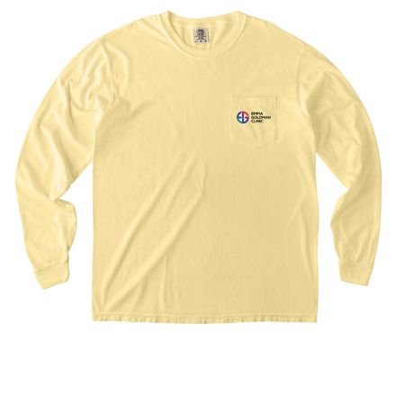EGC Pocket Logo Shirts, a Butter Comfort Colors Long Sleeve Pocket Tee