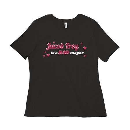 Tell Jacob Frey, a Black Women?s Relaxed Cotton Tee