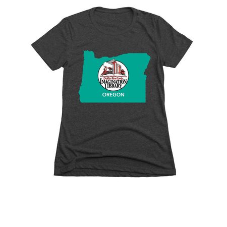 State Logo with Dolly Quote, a Charcoal Women's Slim Fit Tee