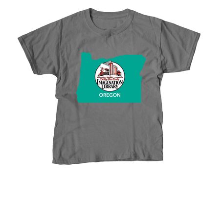 State Logo with Dolly Quote, a Charcoal Youth Unisex Tee