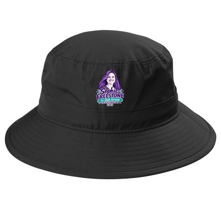 Represent Sophie, a Black Printed UV Bucket Hat