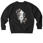 Direwolf and Dogwood, a Black Stanley/Stella Unisex Changer 2.0 Crewneck Sweatshirt (back-view)