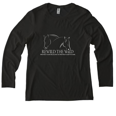 ReWild The Wild, a Space Black Allmade Eco Triblend Women?s Long Sleeve Tee