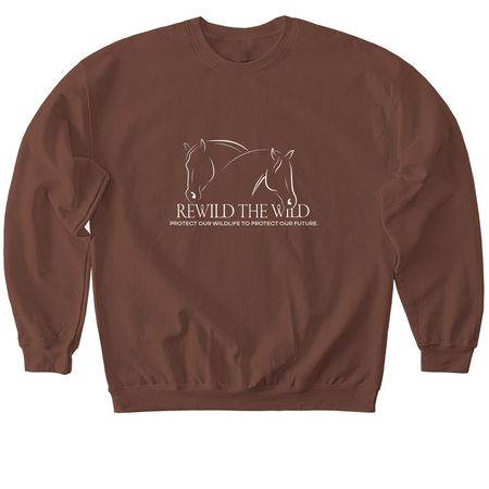 ReWild The Wild, a Cocoa Softstyle Crewneck Sweatshirt