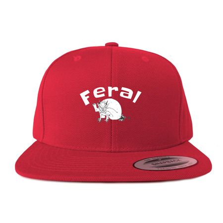 Feral Snapback, a Red Printed Snapback Hat