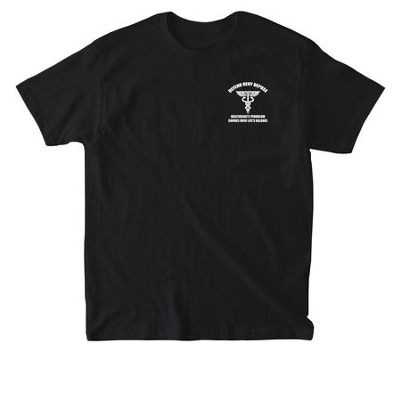 DEFEND DENY DEPOSE, a Black American Apparel Heavyweight Cotton Tee