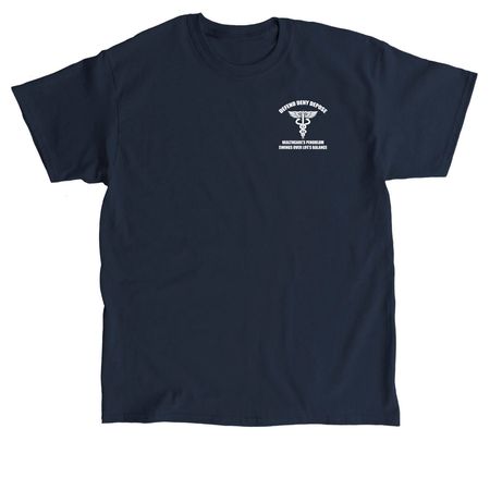 DEFEND DENY DEPOSE, a Navy Classic Unisex Tee