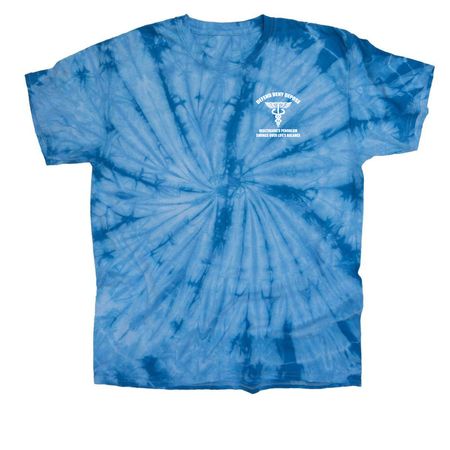 DEFEND DENY DEPOSE, a Baby Blue Classic Tie Dye Tee