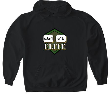 Ctrl Alt ELITE, a Black Gildan Softstyle Pullover Hoodie