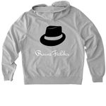 Wren Alden Mysteries, a Granite Grey Heather Allmade Organic French Terry Zip Up Hoodie (back-view)