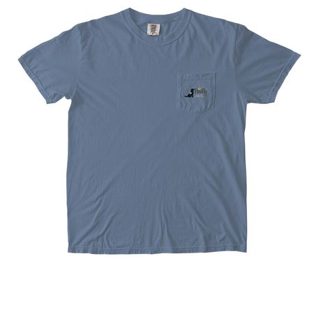 Stars, Stripes & Service, a Blue Jean Comfort Colors Pocket Tee