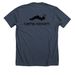 S'mores bear, a Heather Midnight Navy Premium Unisex Tee (back-view)