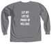 Colt Strong ???, a Granite Comfort Colors Long Sleeve Tee (back-view)