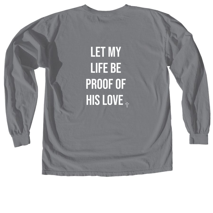 Colt Strong ???, a Granite Comfort Colors Long Sleeve Tee (back-view)