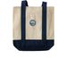OAMR Annual Conference '26 Merch, a Natural/Navy Two-Tone Grocery Tote Bag