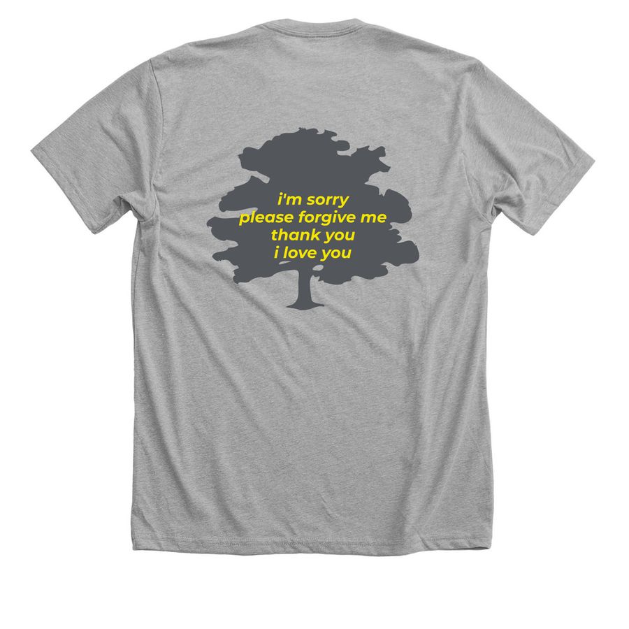 The Deconstruction Zone, a Athletic Heather Premium Unisex Tee (back-view)