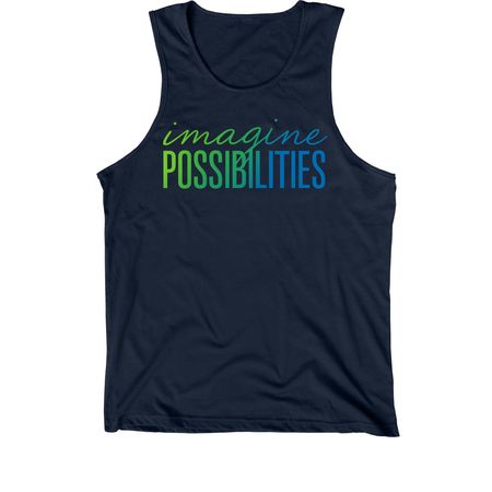 Imagine Possibilities Tank Top, a Navy Premium Cotton Tank
