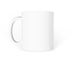 Powered by Purpose Mug, a White Coffee Mug (back-view)