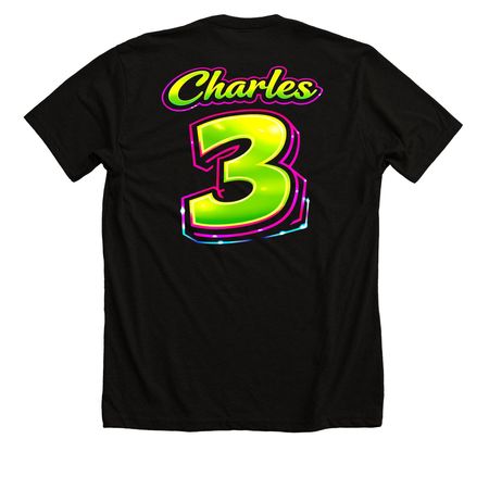 And Now Batting......, a Solid Black Blend Premium Unisex Tee (back-view)