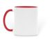 Campaign Logo Mugs, a Red Two-Tone Ceramic Mug (back-view)