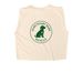 Dog Mom Collective, a Faded Cream Women's Heavyweight Garment Dye Muscle Tee (back-view)