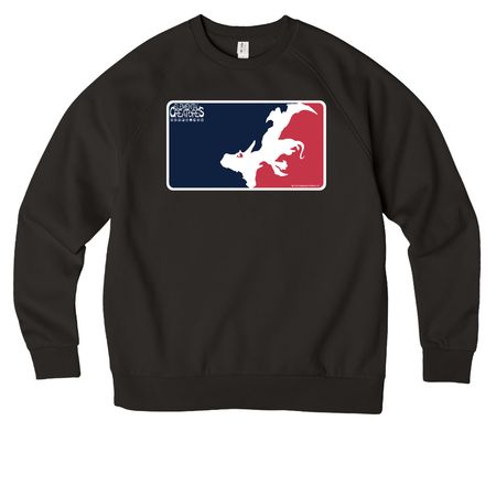 ECL LOGO, a Deep Black Allmade Organic CVC Crewneck Sweatshirt