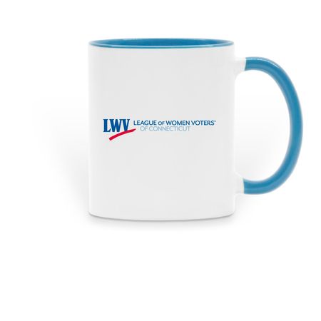 Advocacy Mug, a Light Blue Two-Tone Ceramic Mug