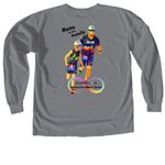 Runs in the family.&nbsp;, a Granite Comfort Colors Long Sleeve Tee (back-view)