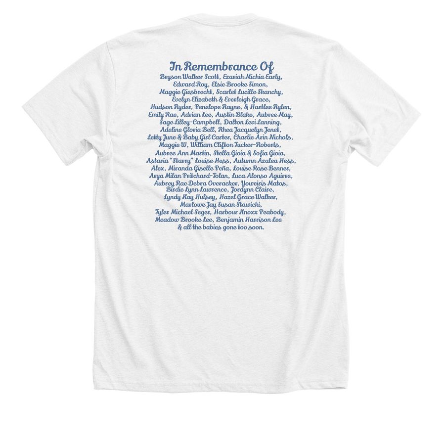 October Awareness Shirts Batch 38, a Solid White Blend Premium Unisex Tee (back-view)