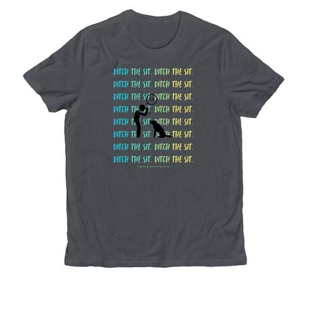 Ditch The Sit - Blue, Green, & Yellow, a Terrain Grey Allmade Organic Cotton Unisex Tee