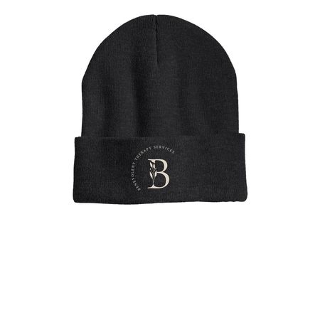 Hats, a Heather Charcoal Printed Cuffed Beanie