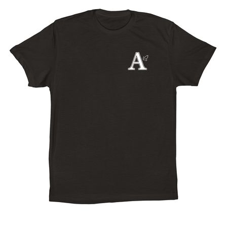 A.&nbsp;, a Black Premium Cotton Tee