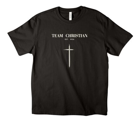 Team Christian (Exclusive Drop) - Dark, a Black Unisex Heavyweight Tee