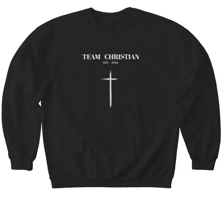Team Christian (Exclusive Drop) - Dark, a Black Softstyle Crewneck Sweatshirt