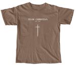 Team Christian (Exclusive Drop) - Dark, a Espresso Comfort Colors Unisex Tee (back-view)