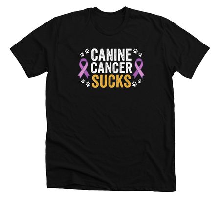 Canine Cancer Sucks, a Solid Black Blend Premium Unisex Tee