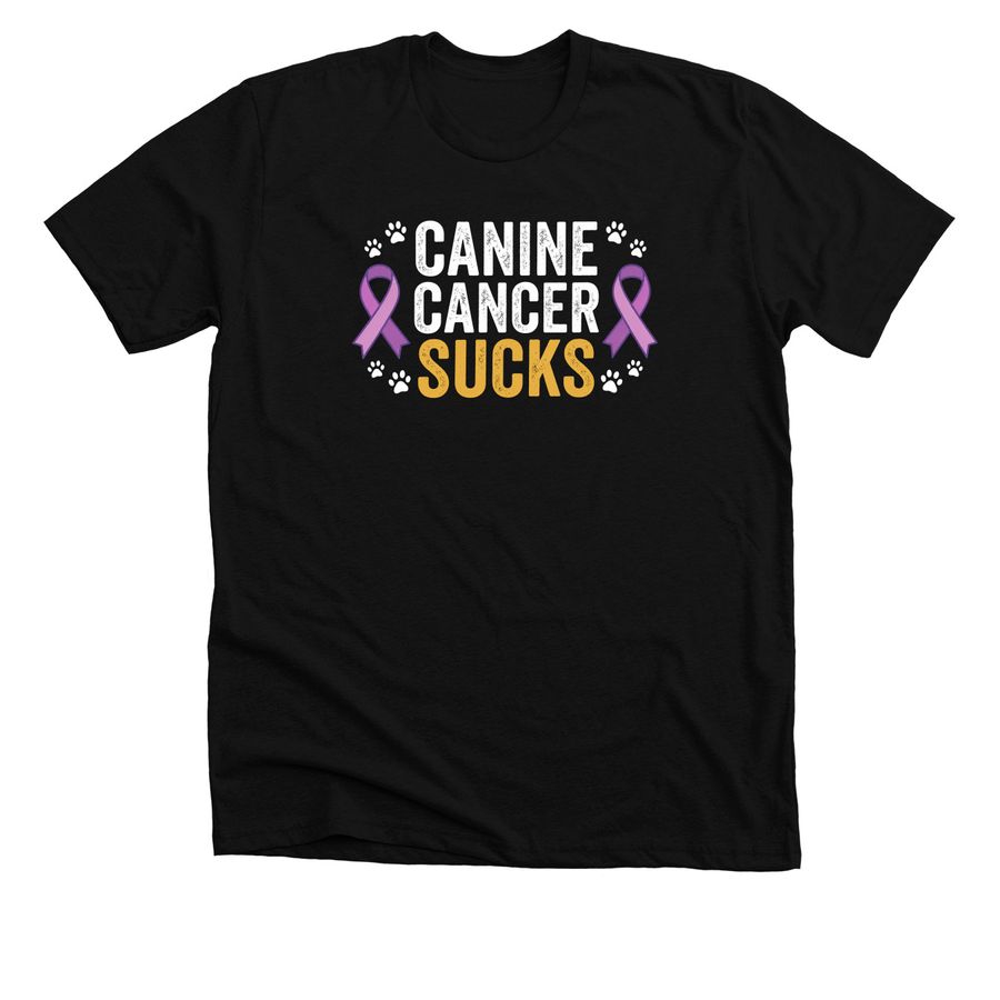 Canine Cancer Sucks, a Solid Black Blend Premium Unisex Tee