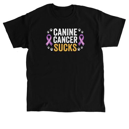 Canine Cancer Sucks, a Black Classic Unisex Tee