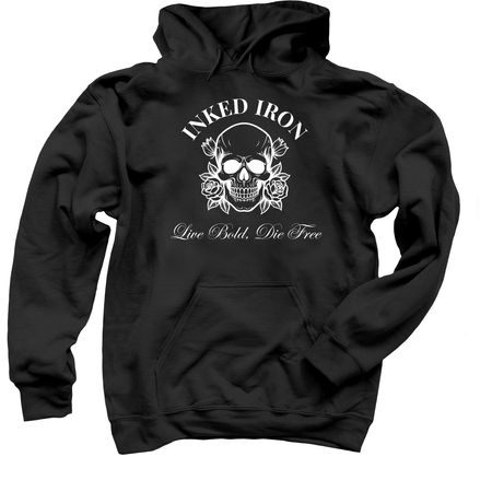 Live Bold, a Black Pullover Hoodie