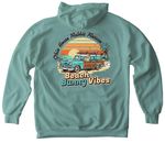 Beach Bunny Vibes, a Seafoam Comfort Colors Pullover Hoodie (back-view)