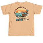 Beach Bunny Vibes, a Neon Cantaloupe Comfort Colors Unisex Tee (back-view)