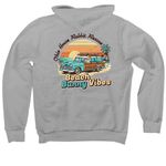 Beach Bunny Vibes, a Athletic Heather Premium Pullover Hoodie (back-view)