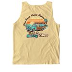 Beach Bunny Vibes, a Butter Comfort Colors Tank Top (back-view)