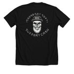 Saved Not Soft, a Solid Black Blend Premium Unisex Tee (back-view)