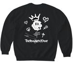 TheBoyNextDoor&nbsp;, a Black Softstyle Crewneck Sweatshirt (back-view)