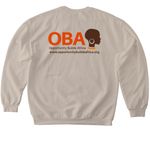 Her Future is Worth Investing In, a Sand Softstyle Crewneck Sweatshirt (back-view)