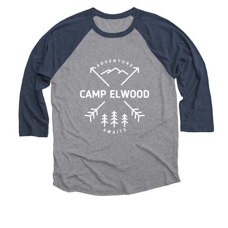 Camp Shirts, a Vintage Navy and Premium Heather 3/4 Sleeve Baseball Tee