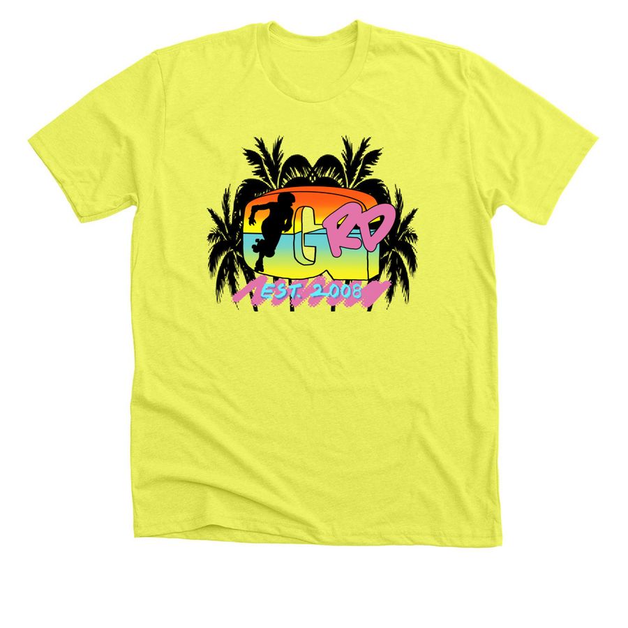 Cruisin' for a Bruisin', a Neon Yellow Premium Unisex Tee