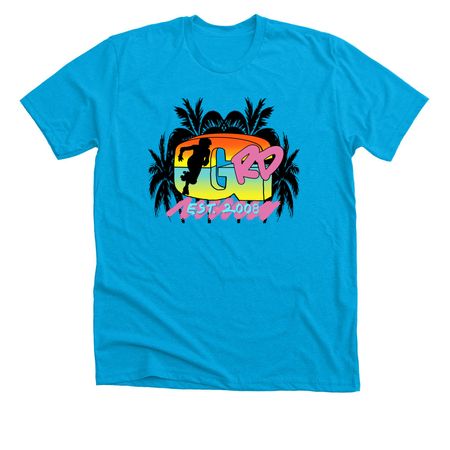Cruisin' for a Bruisin', a Neon Blue Premium Unisex Tee