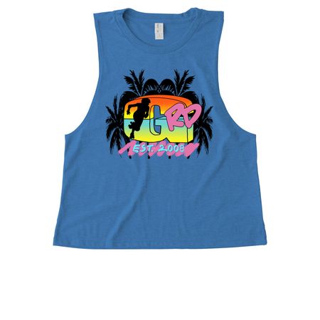 Cruisin' for a Bruisin', a Azure Blue Allmade Eco Triblend Women?s Muscle Tank